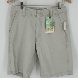 NEW!! Aeropostale Chino Short Mens Beige Sz 29 Flat Front O8